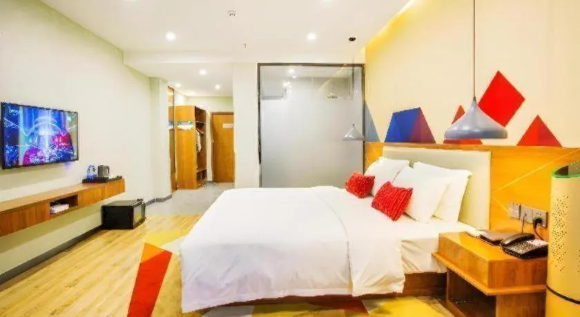 Bed in Borrman Hotel Fangchenggang High-speed Railway North Station Crystal International