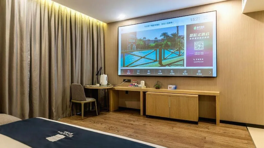 Bed in Echarm Hotel Kunming Railway Station Huancheng South Road Metro Station