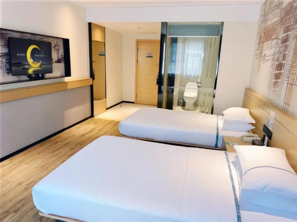 Bed in City Comfort Inn Wuhan Jiqing Street Dazhi Road Metro Station