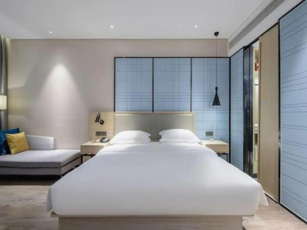 Bed in Echarm Hotel Nanning the MixC Exhibition Center Metro Station