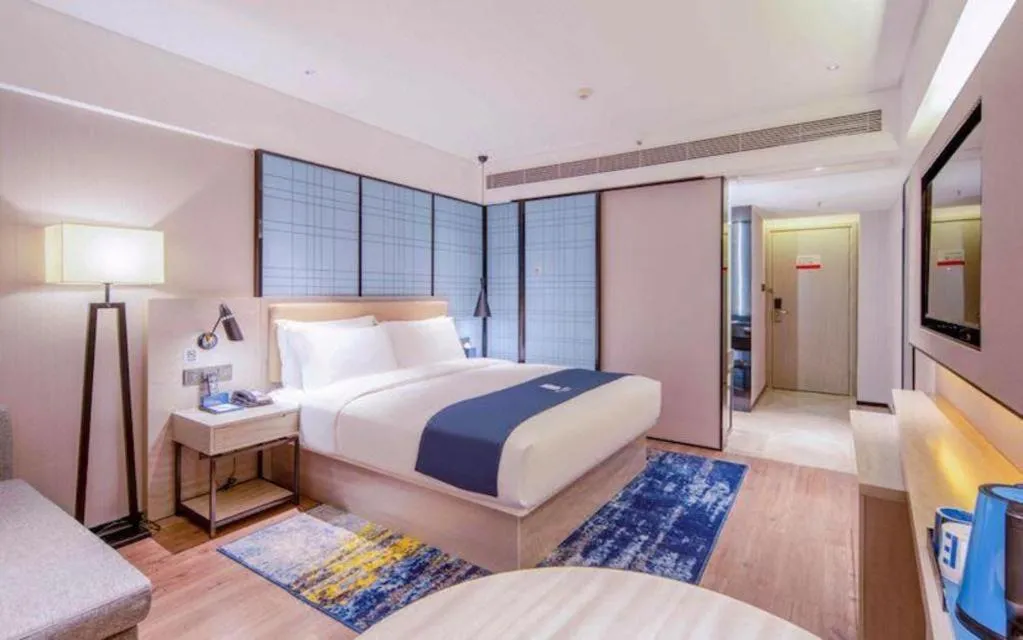 Bed in Echarm Hotel Nanning the MixC Exhibition Center Metro Station