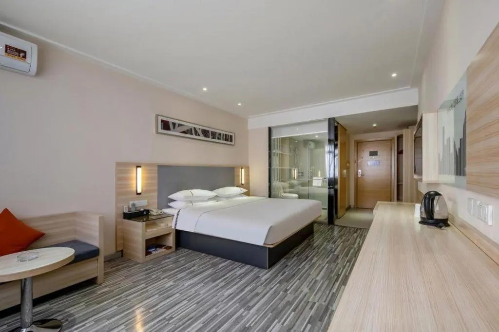 Bed in JTOUR Inn Yizhou Hechi College Pedestrian Street