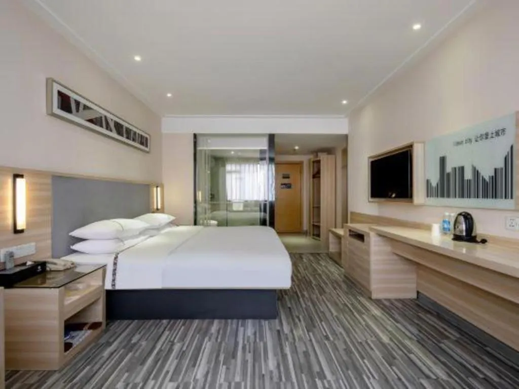 Bed in JTOUR Inn Yizhou Hechi College Pedestrian Street