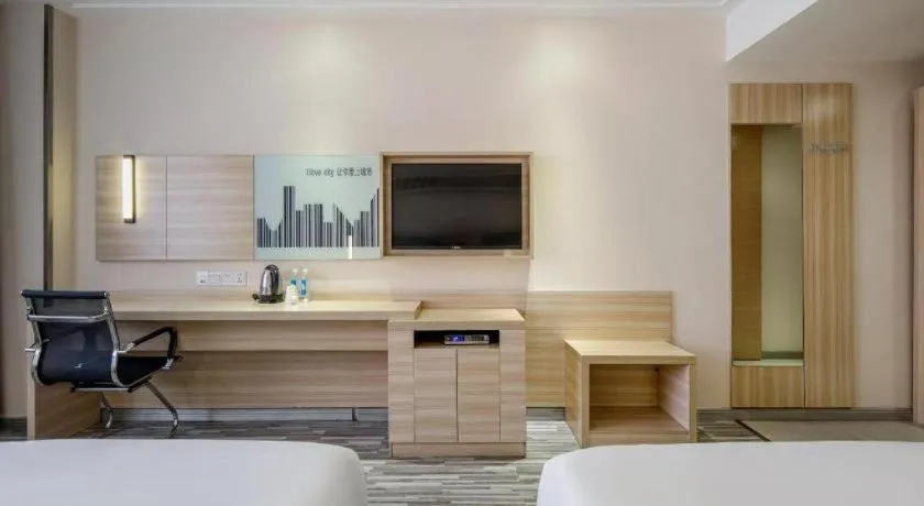 Bed in JTOUR Inn Yizhou Hechi College Pedestrian Street