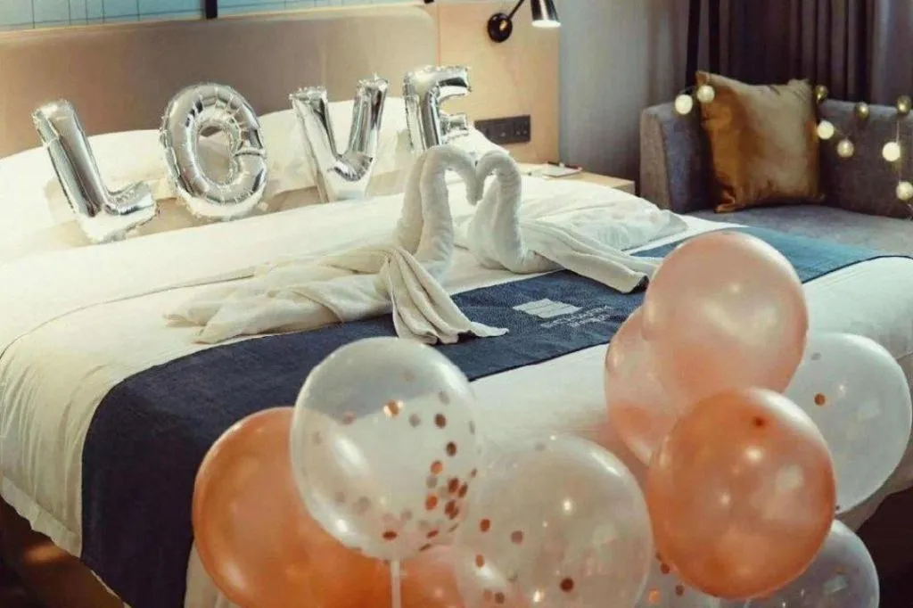 Bed in Echarm Hotel Liuzhou High-speed Railway Station