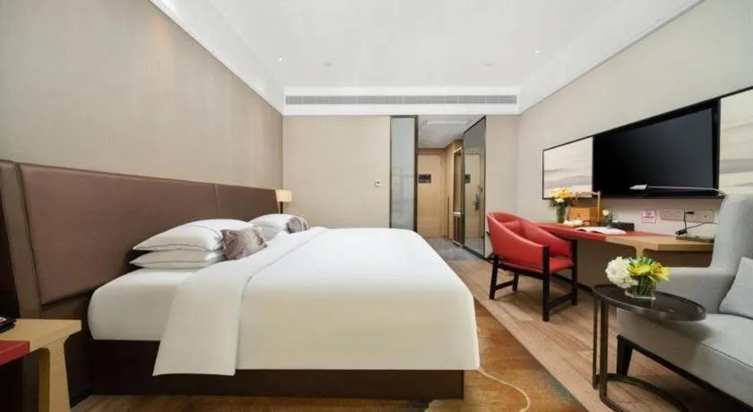 Bed in Echeng Hotel Nanning Jiangnan Wanda Baisha Avenue
