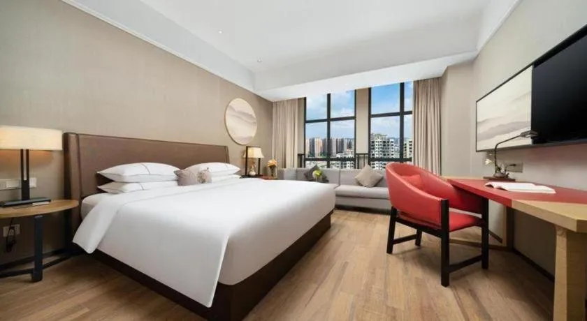 Bed in Echeng Hotel Nanning Jiangnan Wanda Baisha Avenue