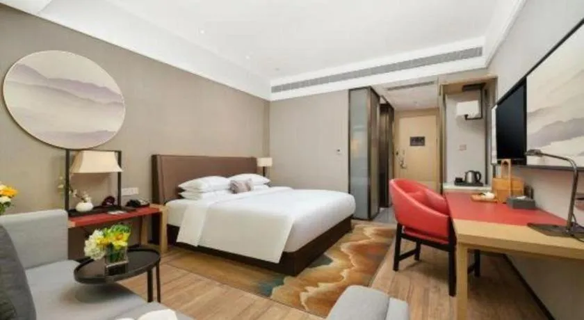 Bed in Echeng Hotel Nanning Jiangnan Wanda Baisha Avenue
