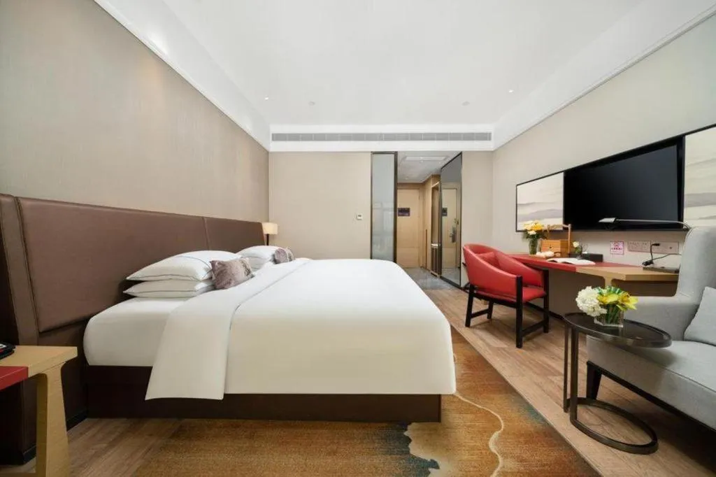 Bed in Echeng Hotel Nanning Jiangnan Wanda Baisha Avenue