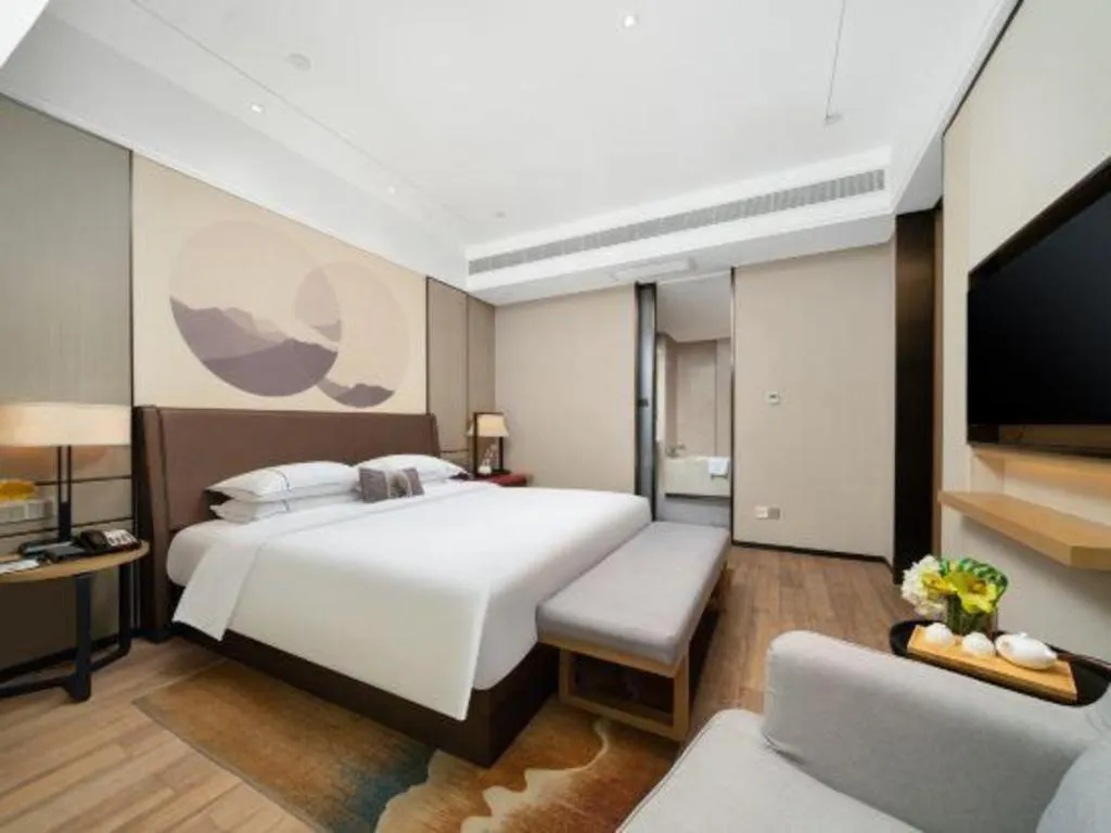 Bed in Echeng Hotel Nanning Jiangnan Wanda Baisha Avenue