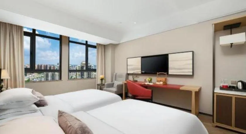 Bed in Echeng Hotel Nanning Jiangnan Wanda Baisha Avenue