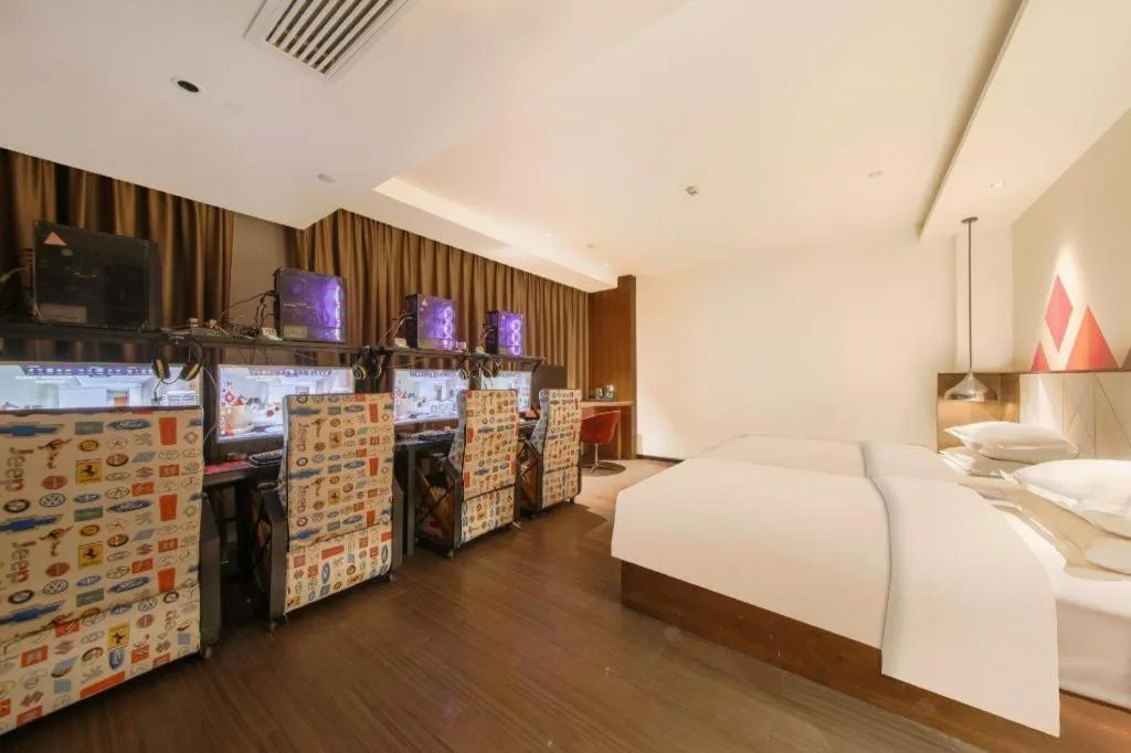 Bed in Borrman Hotel Zhongxiang Railway Station Mochou Village