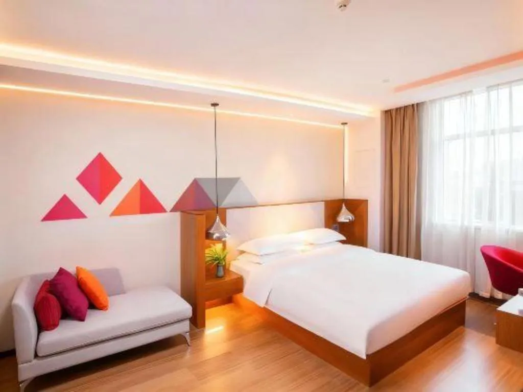 Bed in Borrman Hotel Zhongxiang Railway Station Mochou Village