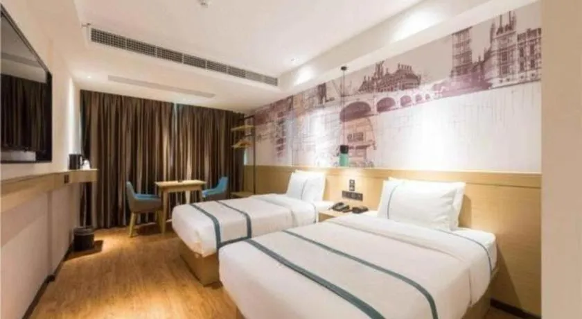 Bed in City Comfort Inn Guangzhou Liwan Zengjiao Jushu Metro Station