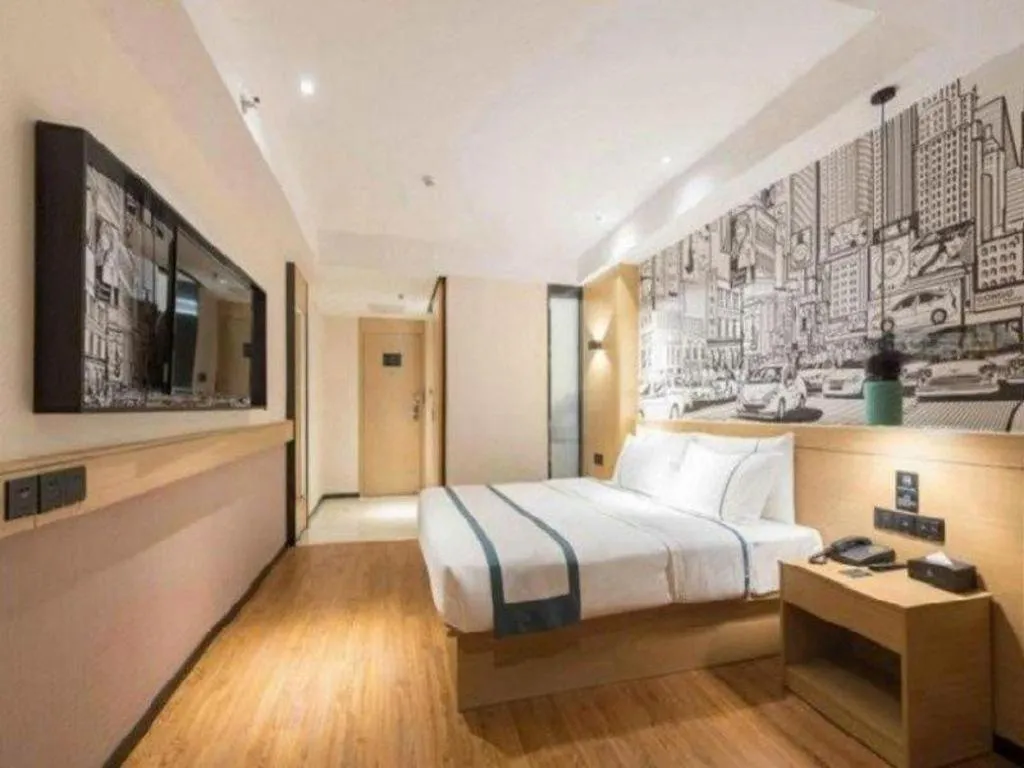 Bed in City Comfort Inn Guangzhou Liwan Zengjiao Jushu Metro Station