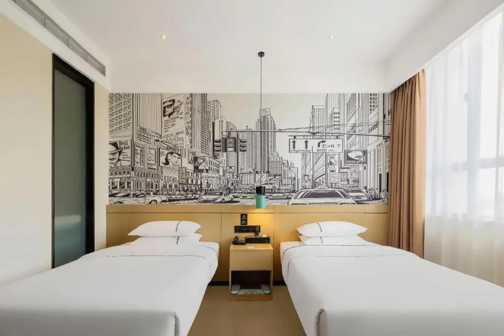 Bed in City Comfort Inn Guangzhou Liwan Zengjiao Jushu Metro Station