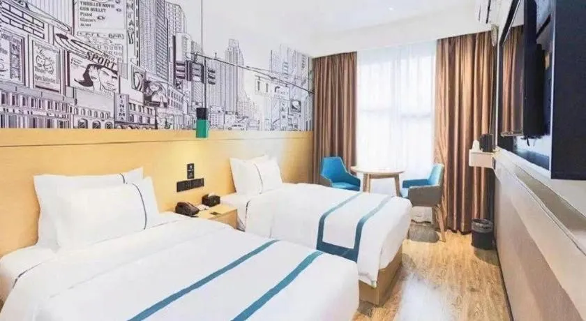 Bed in City Comfort Inn Guangzhou Jiahe Wanggang Metro Station Police Academy Changhong