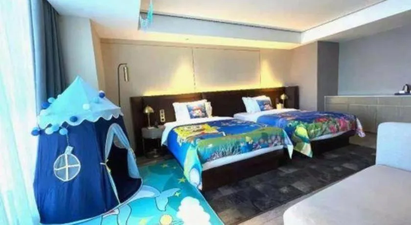 Bed in Echarm Plus Hotel Changsha High-speed Railway South Station Desiqin