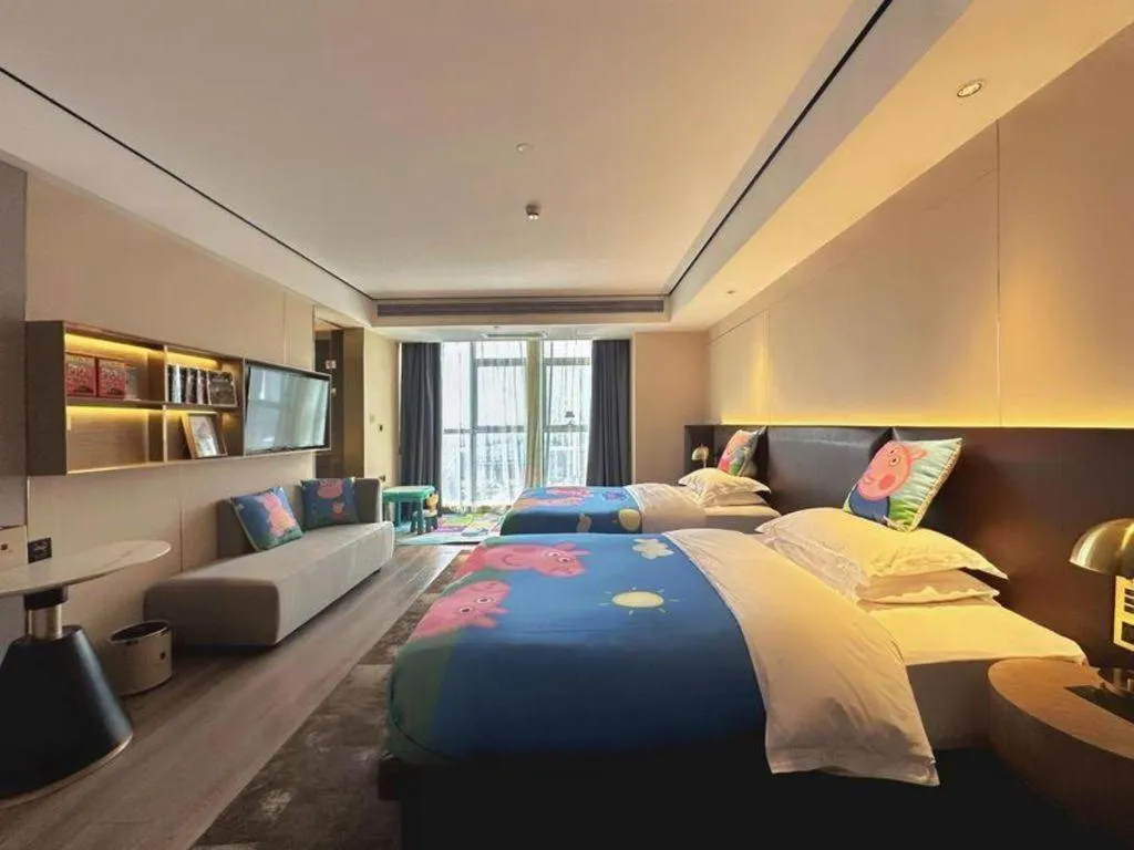 Bed in Echarm Plus Hotel Changsha High-speed Railway South Station Desiqin