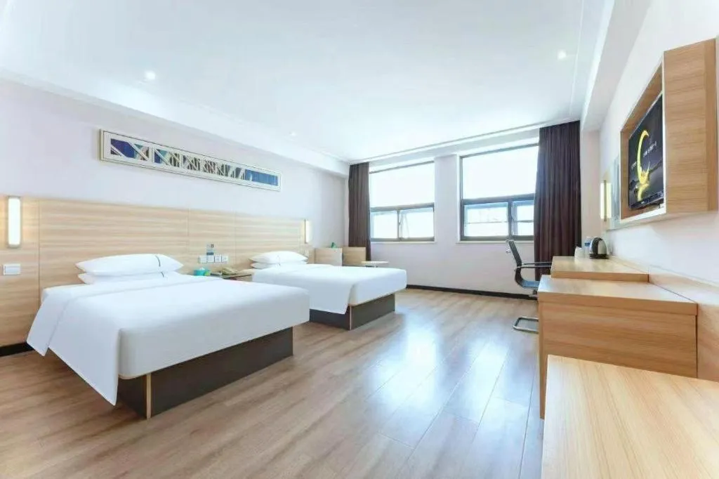 Bed in City Comfort Inn Wuhan Wangjiawan Longyangcun Metro Station