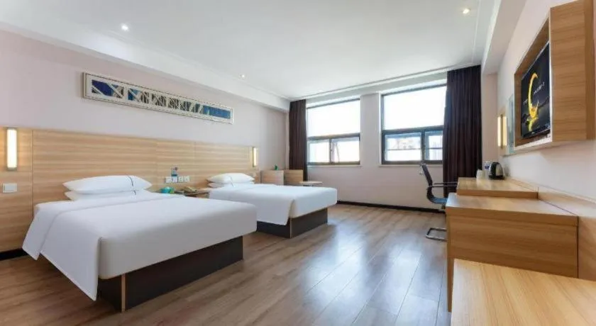 Bed in City Comfort Inn Wuhan Wangjiawan Longyangcun Metro Station