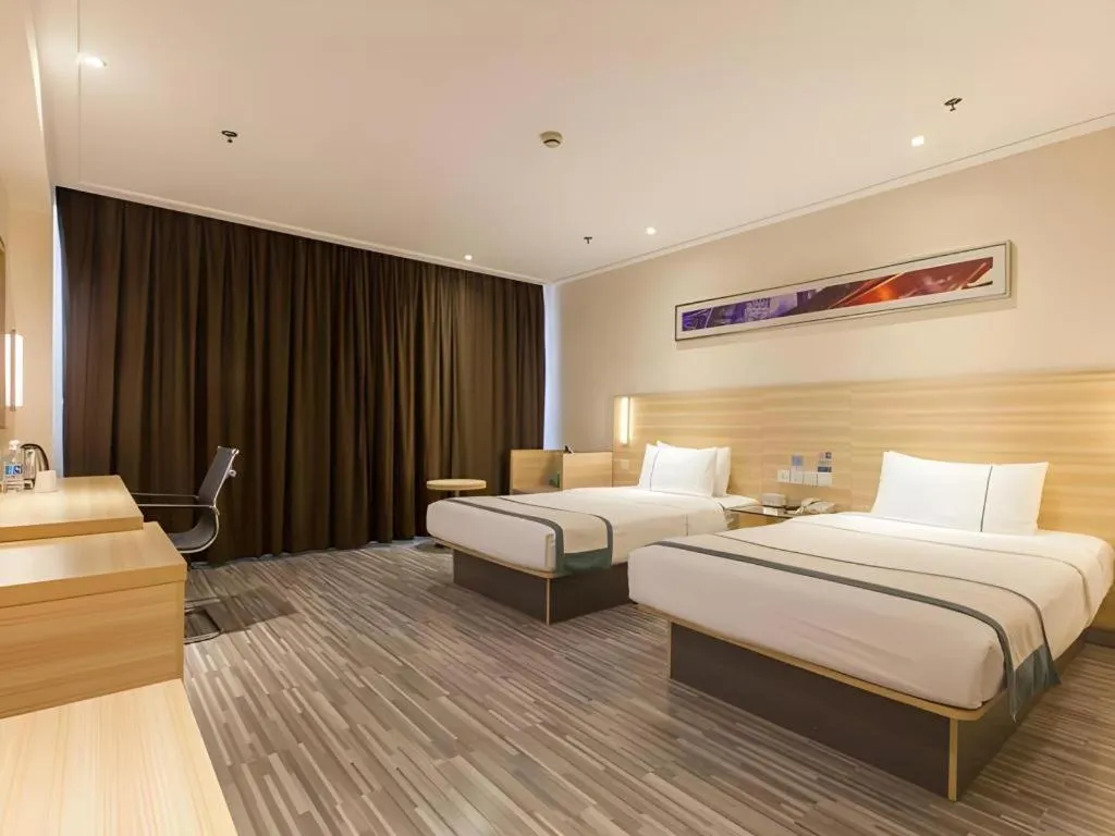 Bed in City Comfort Inn Wuhan Wangjiawan Longyangcun Metro Station