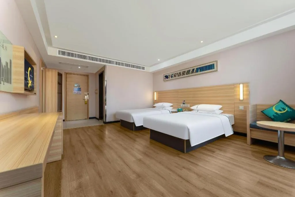 Bed in City Comfort Inn Wuhan Wangjiawan Longyangcun Metro Station