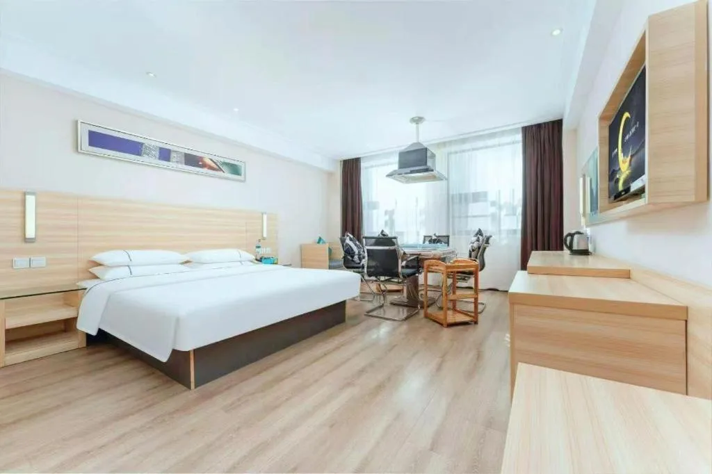 Bed in City Comfort Inn Wuhan Wangjiawan Longyangcun Metro Station