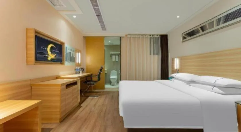 Bed in City Comfort Inn Wuhan Wangjiawan Longyangcun Metro Station