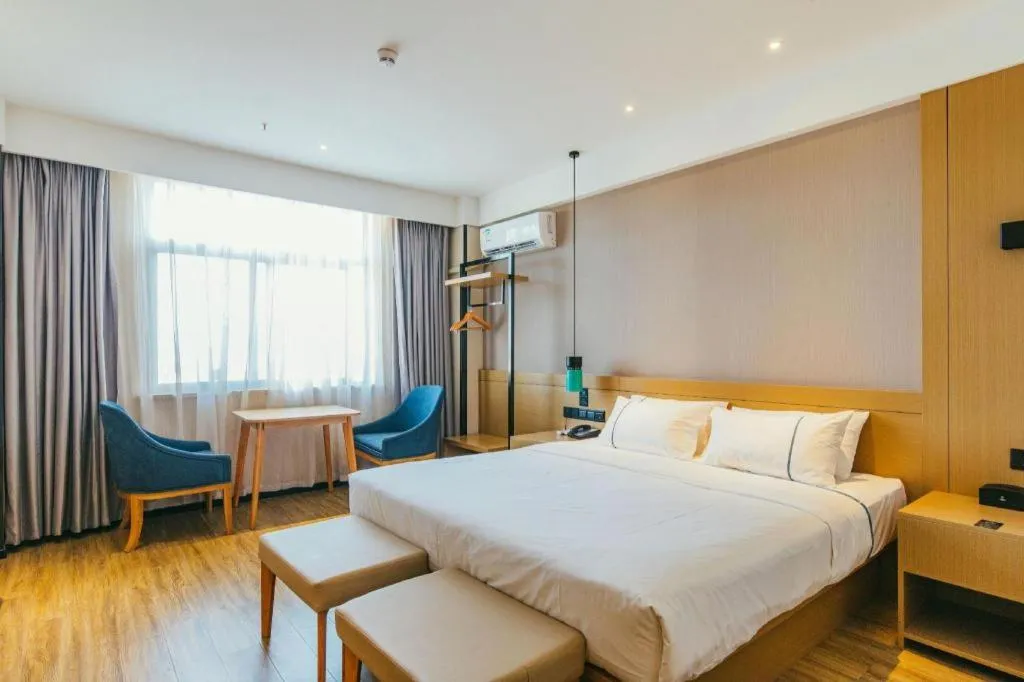 Bed in City Comfort Inn Wuhan Hongshan District Baishazhou Huangjiahu University Town