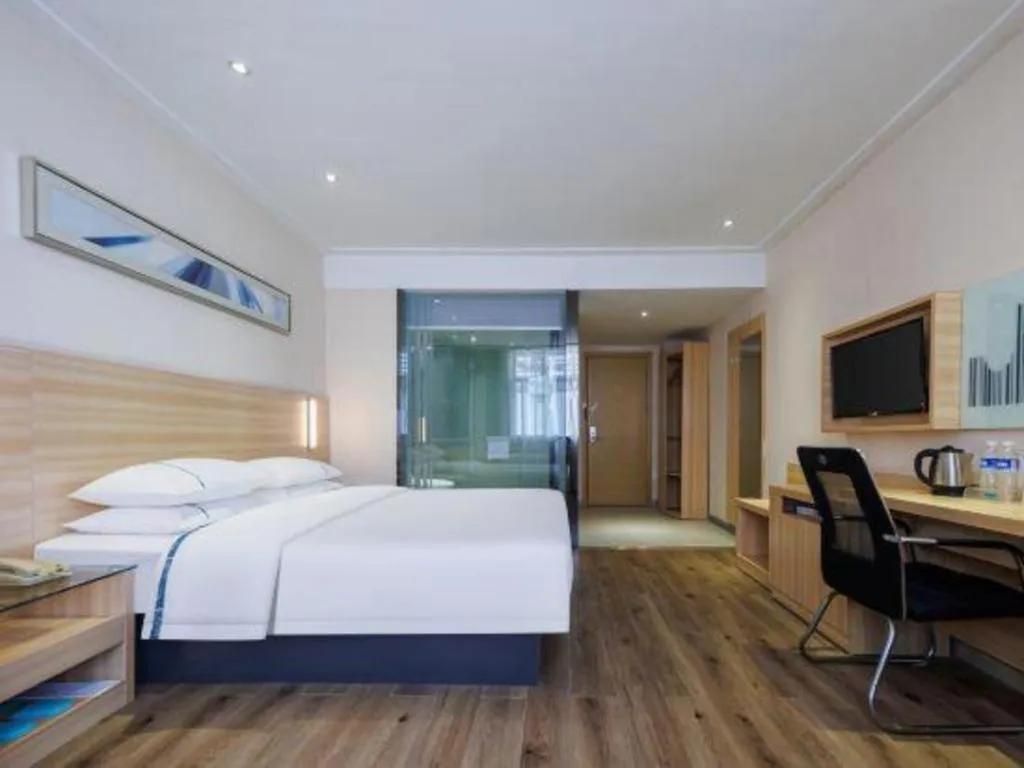 Bed in City Comfort Inn Wuhan Hongshan District Baishazhou Huangjiahu University Town