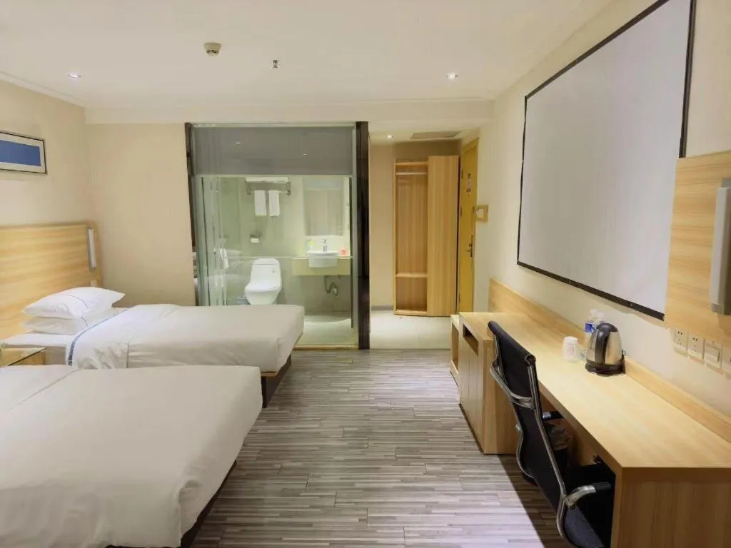 Bed in City Comfort Inn Wuhan Hongshan District Baishazhou Huangjiahu University Town