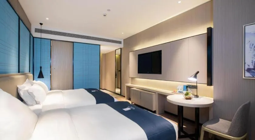 Bed in Echarm Hotel Guilin Zhongshan Zhong Road Liangjiang Sihu