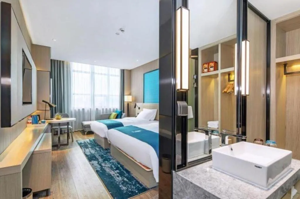 Bed in Echarm Hotel Guilin Zhongshan Zhong Road Liangjiang Sihu