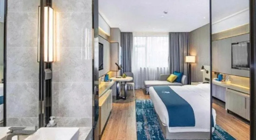 Bed in Echarm Hotel Guilin Zhongshan Zhong Road Liangjiang Sihu