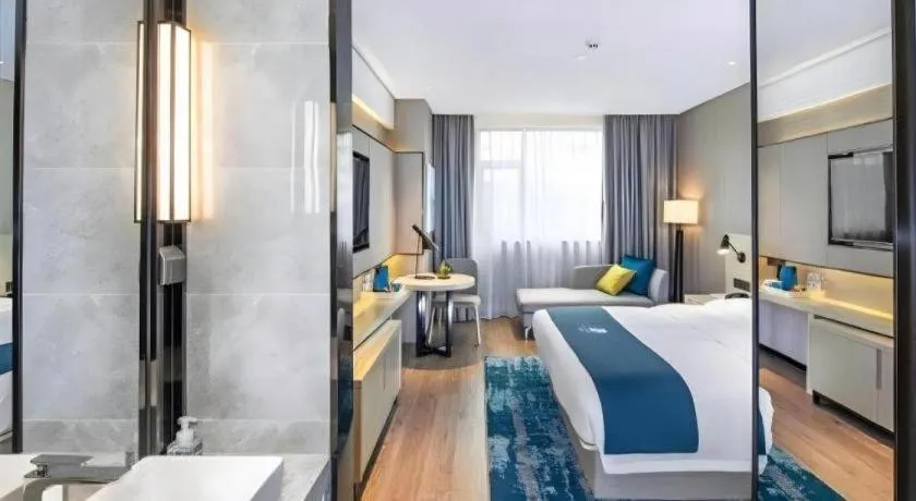 Bed in Echarm Hotel Guilin Zhongshan Zhong Road Liangjiang Sihu