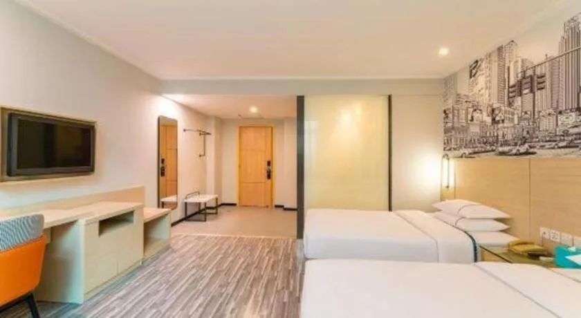 Bed in City Comfort Inn Guangzhou Dashi Metro Station Zoo Main Branch