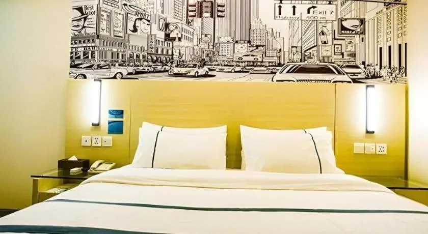 Bed in City Comfort Inn Guangzhou Dashi Metro Station Zoo Main Branch