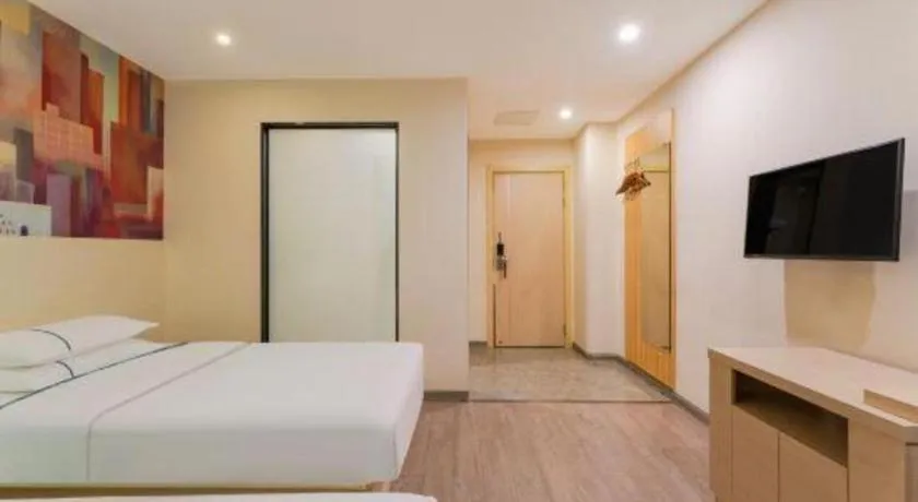 Bed in City Comfort Inn Guangzhou Dashi Metro Station Zoo Main Branch