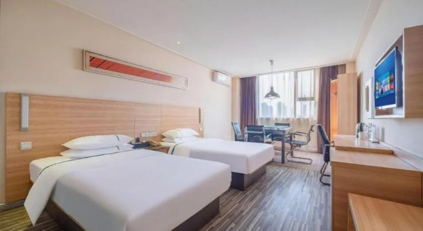 Bed in City Comfort Inn Wuhan Dongwu Avenue Light Rail Station