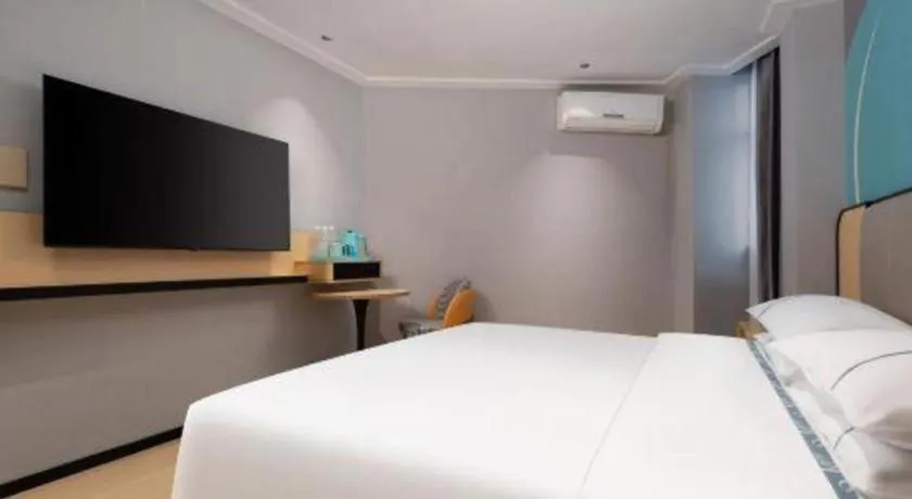 Bed in City Comfort Inn Wuhan Dongwu Avenue Light Rail Station