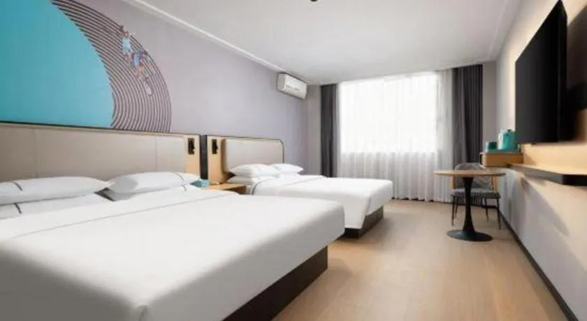Bed in City Comfort Inn Wuhan Dongwu Avenue Light Rail Station