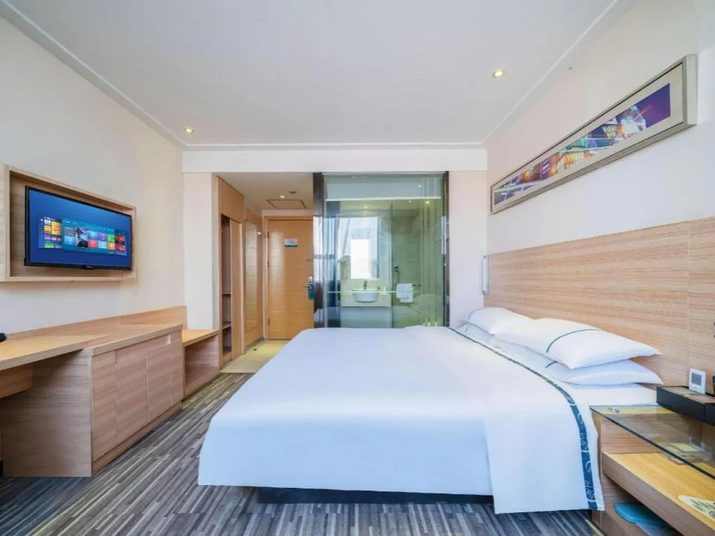 Bed in City Comfort Inn Wuhan Dongwu Avenue Light Rail Station