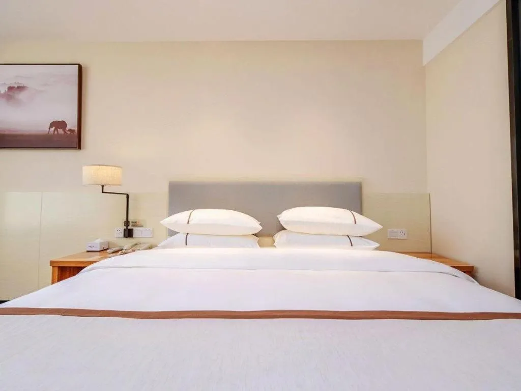 Bed in JTOUR Inn Hechi Yizhou Municipal Central Plaza