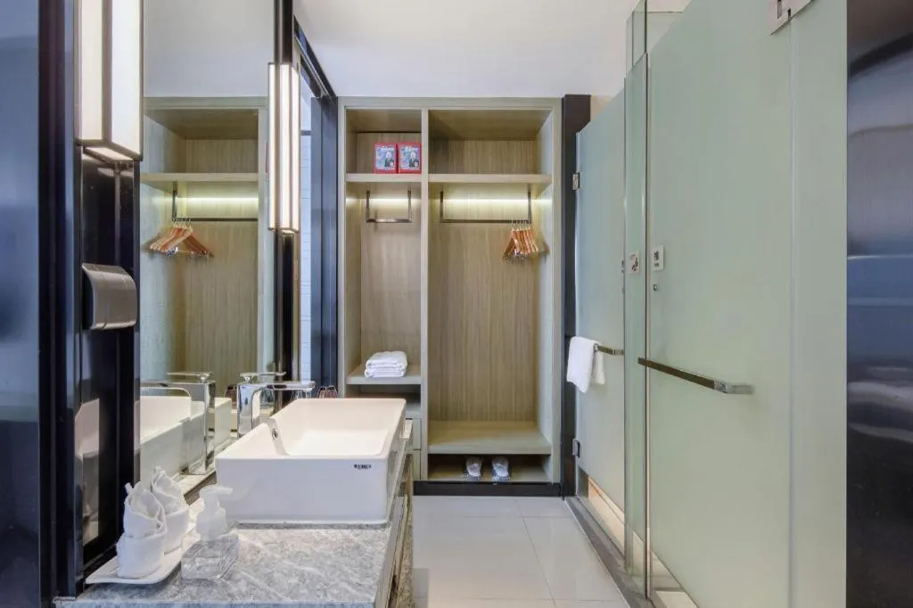 Bed in Echarm Hotel Nanning Chaoyang Square River View