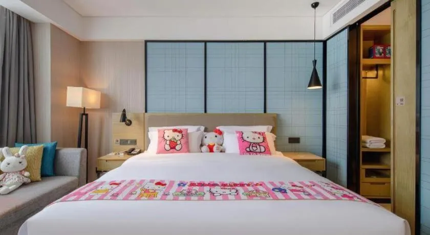 Bed in Echarm Hotel Nanning Chaoyang Square River View