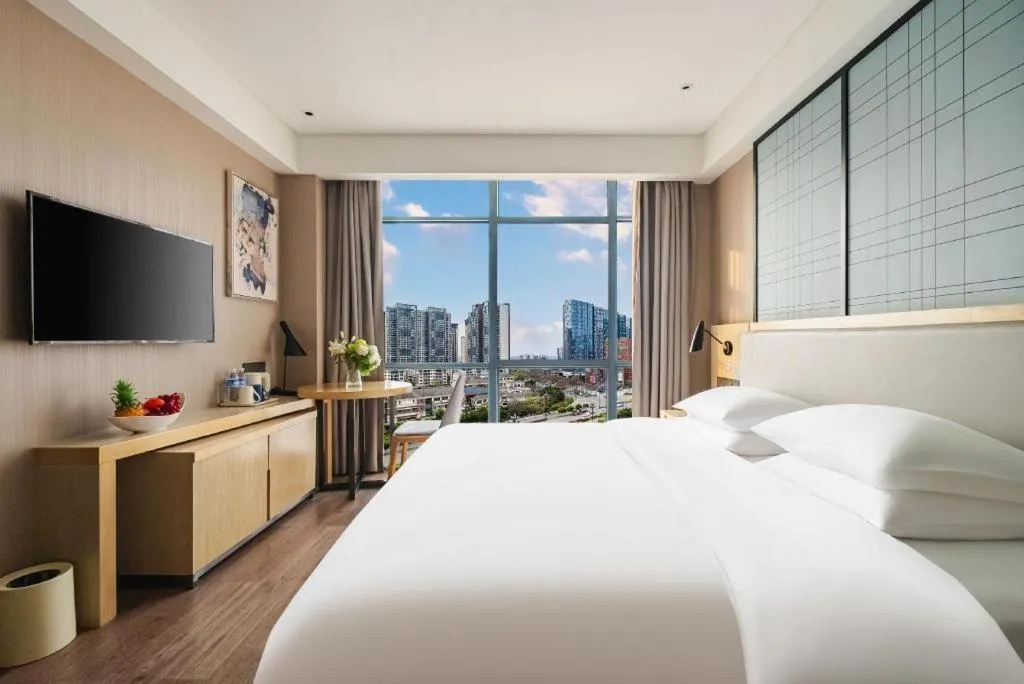 Bed in Echarm Hotel Wuhan Hankou Station Changgang Road Metro Station