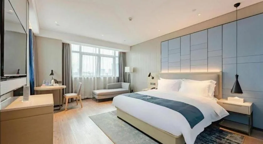 Bed in Echarm Hotel Wuhan Hankou Station Changgang Road Metro Station