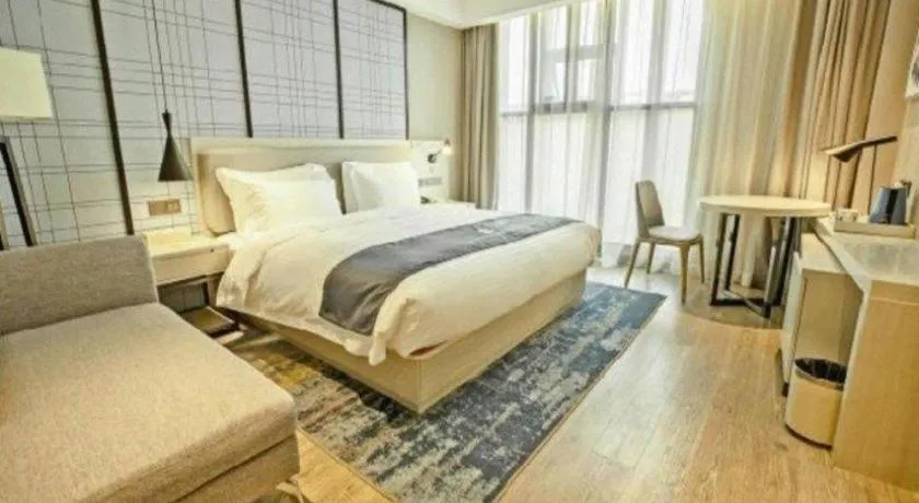 Bed in Echarm Hotel Wuhan Hankou Station Changgang Road Metro Station