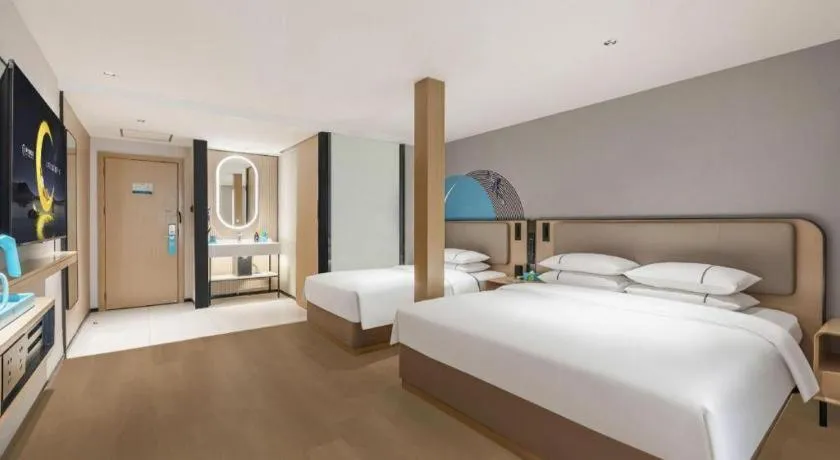 Bed in City Comfort Inn Wuhan Jianghan Road Liuduqiao Metro Station